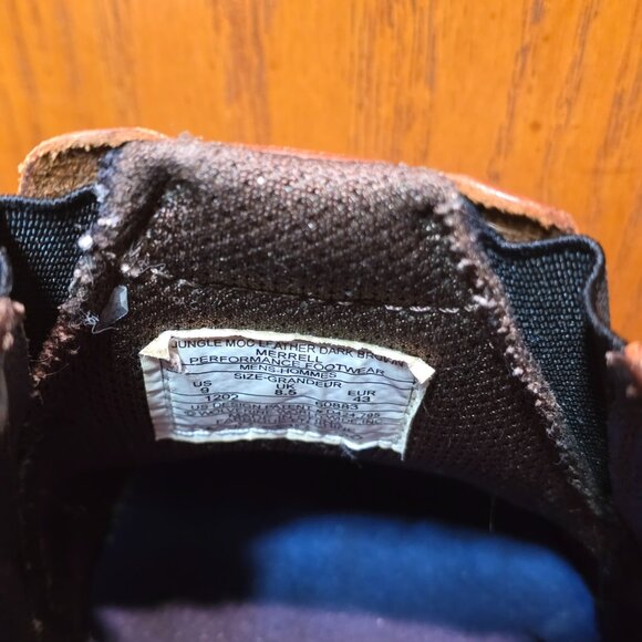 Merrell Jungle Moc Leather Mahogany Brown Slip On Shoes Loafers Size 9 - Picture 10 of 10